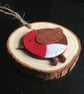 Robin wood slice decorations - Image 2