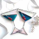 Stained Glass Cocktail Glass Ornament