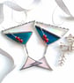 Stained Glass Cocktail Glass Ornament