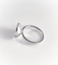 Sterling silver domed cup ring - Image 3