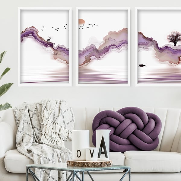 Living room wall decor, Home Decor Wall hanging, Japanese Art New Home gift, Off