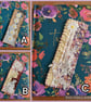 Slow Stitch Fabric Bookmark with wool backing