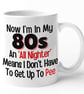 Funny 80's Birthday Mug Now Im In My 80's An All Nighter Means i Dont Have - Image 1