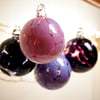 Mini Plum Purple, Handmade Blown Glass Bauble 