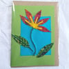 Hearts or Flowers Handmade Greetings Card from Stitched Recycled Plastic A6
