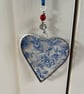 Stained Glass Ribbon Heart Suncatcher Decoration  - Image 2