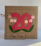 20th Handmade Birthday Card from felt. Keepsake Card. Textile card. - Image 3