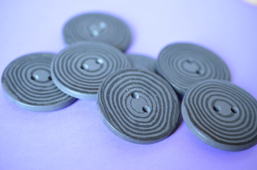 45mm Charcoal Grey Plastic Buttons Extra Large Button (PBXL2)