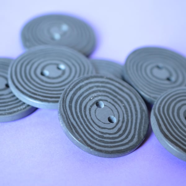 45mm Charcoal Grey Plastic Buttons Extra Large Button (PBXL2)