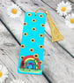 Rainbow Hedgehog Bookmark with tassel  - Image 1