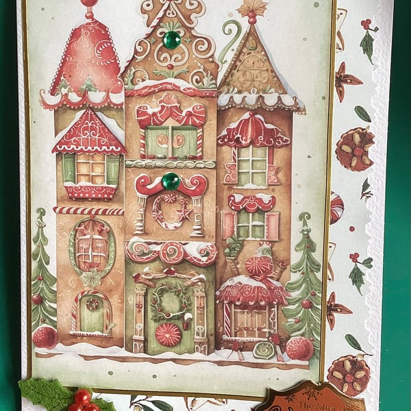 Gingerbread House Christmas Card 