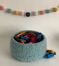 FELTED 'FUSSPOT'  BOWL , tray , desk tidy . Sky Blue . - Image 4