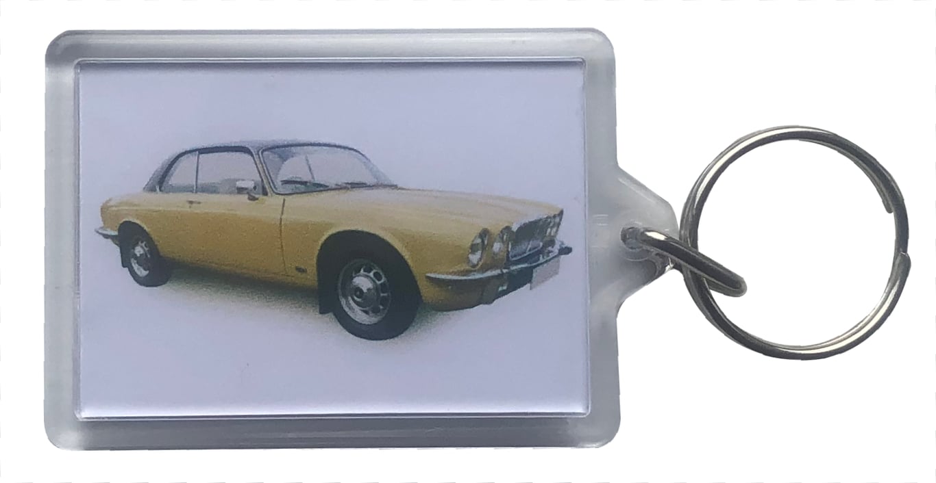 Jaguar XJ-C Coupe 1977 - Keyring with 50x35mm Insert - Car Enthusiast