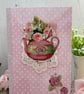 Tea Room - Afternoon Tea Greeting Card Design 1 by Carolee Crafts PB3 0004 - Image 3