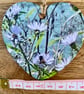 Hanging heart decoration - keepsake - letterbox gift -Wild daisies floral print. - Image 5