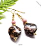 Rhodanite & Rhodochrosite Gold Plate Earrings - Image 7