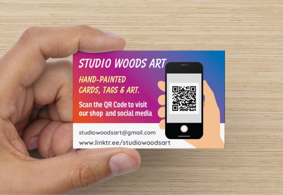 Two fun seagulls hand-painted card, blank inside for your message. Sold Out