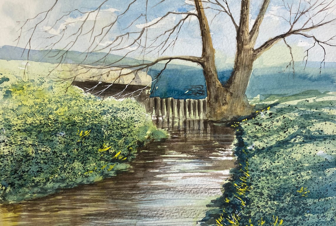 En plein air 2019 Watercolour landscape A4 size, painting, original artwork