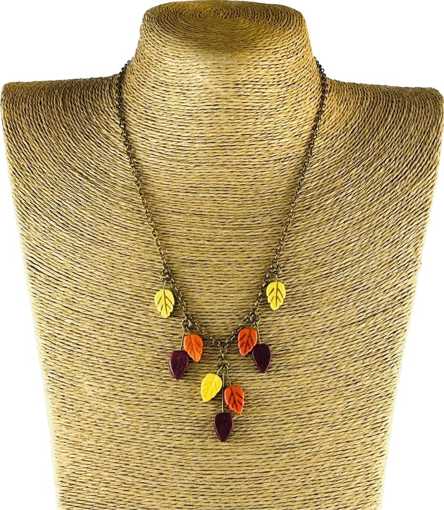 Autumn leaves necklace