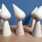 5 x POINTED HEAD GNOME PEG DOLLS 