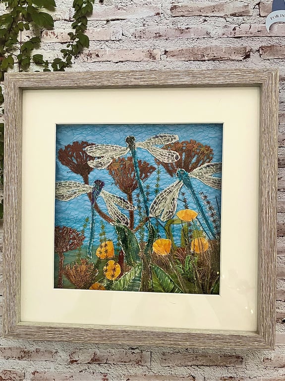 Dragonfly textile picture 