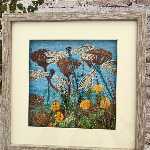Dragonfly textile picture 