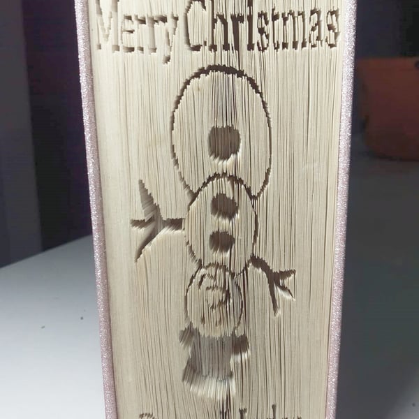 Australian Christmas Snowman CUT & FOLD Book Folding Pattern-EMAILED PDF PATTERN