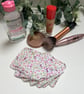 Reusable Bamboo Towelling Face Pads Pack of 7 - Pink & Purple Floral