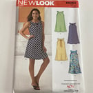 Sewing pattern, uncut, New Look, k6263 dress pattern, 