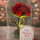 Enchanted Rose - Handcrafted Light-Up Everlasting Rose Keepsake