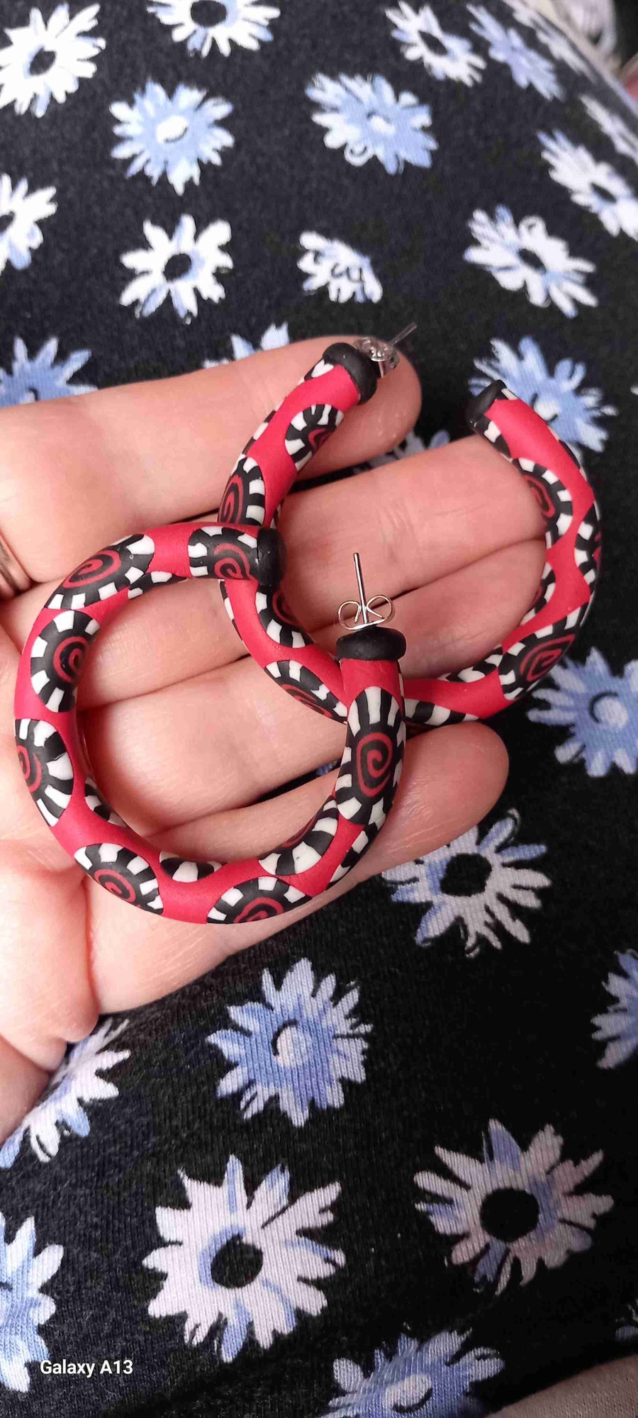 Beetlejuice Inspired Hoops