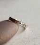 Hammered Sterling Silver "Nope" Band Ring - Finger or Thumb Ring - Image 4