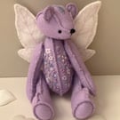 SOLD reserved for SP Fairy bear, embroidered artist teddy bear by Bearlescent 