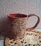 Tomato Chamomile Coffee mug Ceramic handmade ready to ship