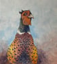 Pheasant . Original watercolour by Christopher Hughes 