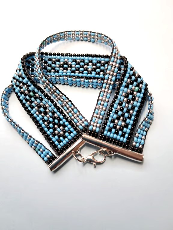 Triple Handbeaded Loom bracelet