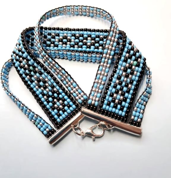 Triple Handbeaded Loom bracelet