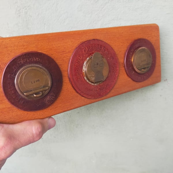 Vintage Tape Measure Key and Letter Rack 10