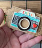 Ceramic camera magnet open lens turquoise  - Image 4