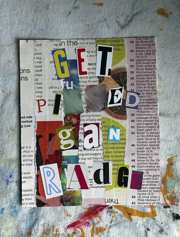 Sweary! Geordie collage- Get P'd, gan radge