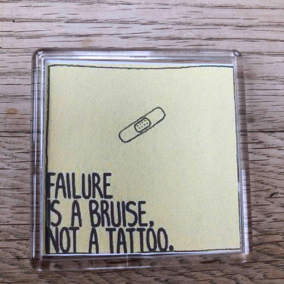 Failure Is Not Permanent Motivational Self Help Decorative Fridge Magnet