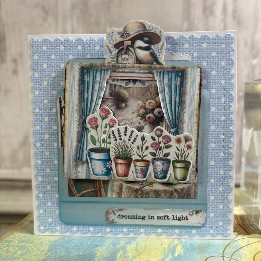 Greeting Card - Dreaming in Soft Light by Carolee Crafts C230
