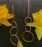 Silver Earrings-Large Interlocking Silver Loops - Image 2