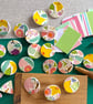 Handmade Spring Ceramic brooch, Hand Made Pottery Badge - Image 6