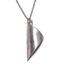 Curved Sterling Silver Triangle Handmade Pendant, Modern Artisan Jewellery - Image 1
