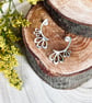 Blooming Blossom Sterling Silver Curved stud Earrings