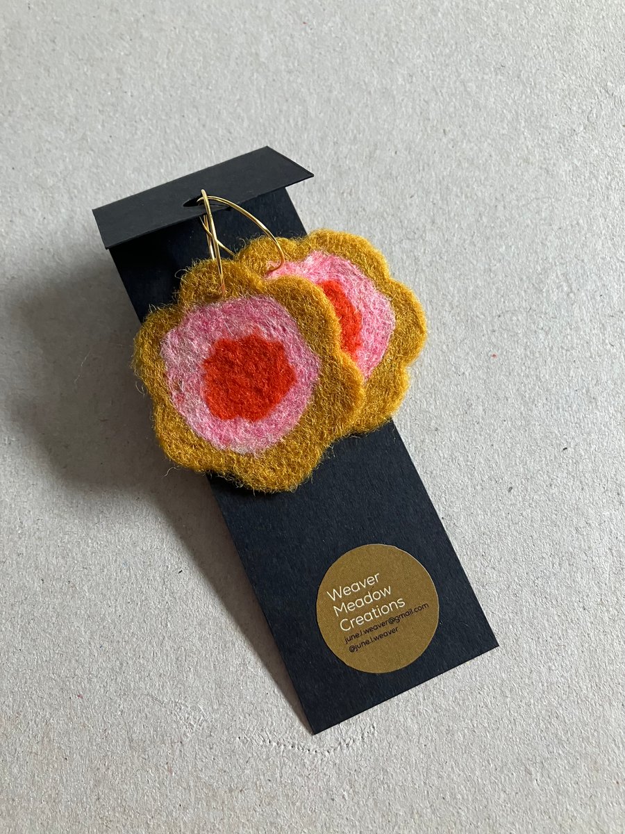 Boho Bold Retro Flower Earrings