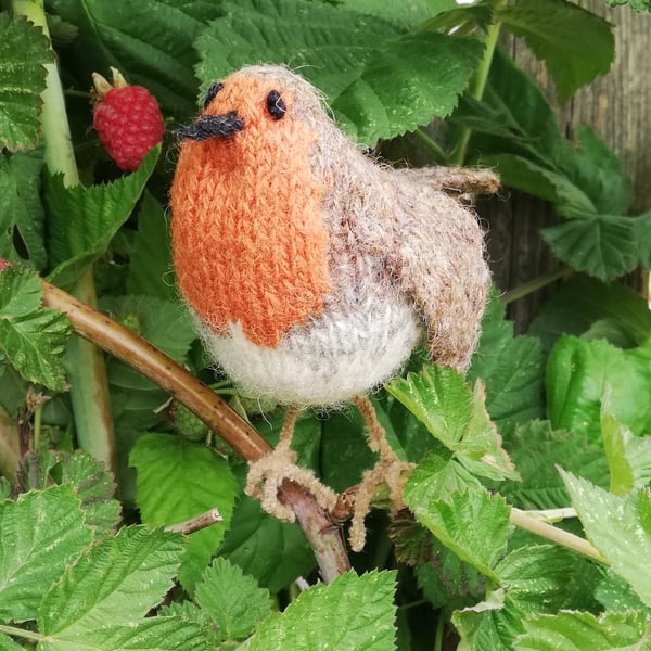 Pattern Hand Knitted Robin