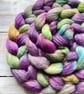 Fibre blend Romney, Shetland, bamboo 100g twilight - Image 3