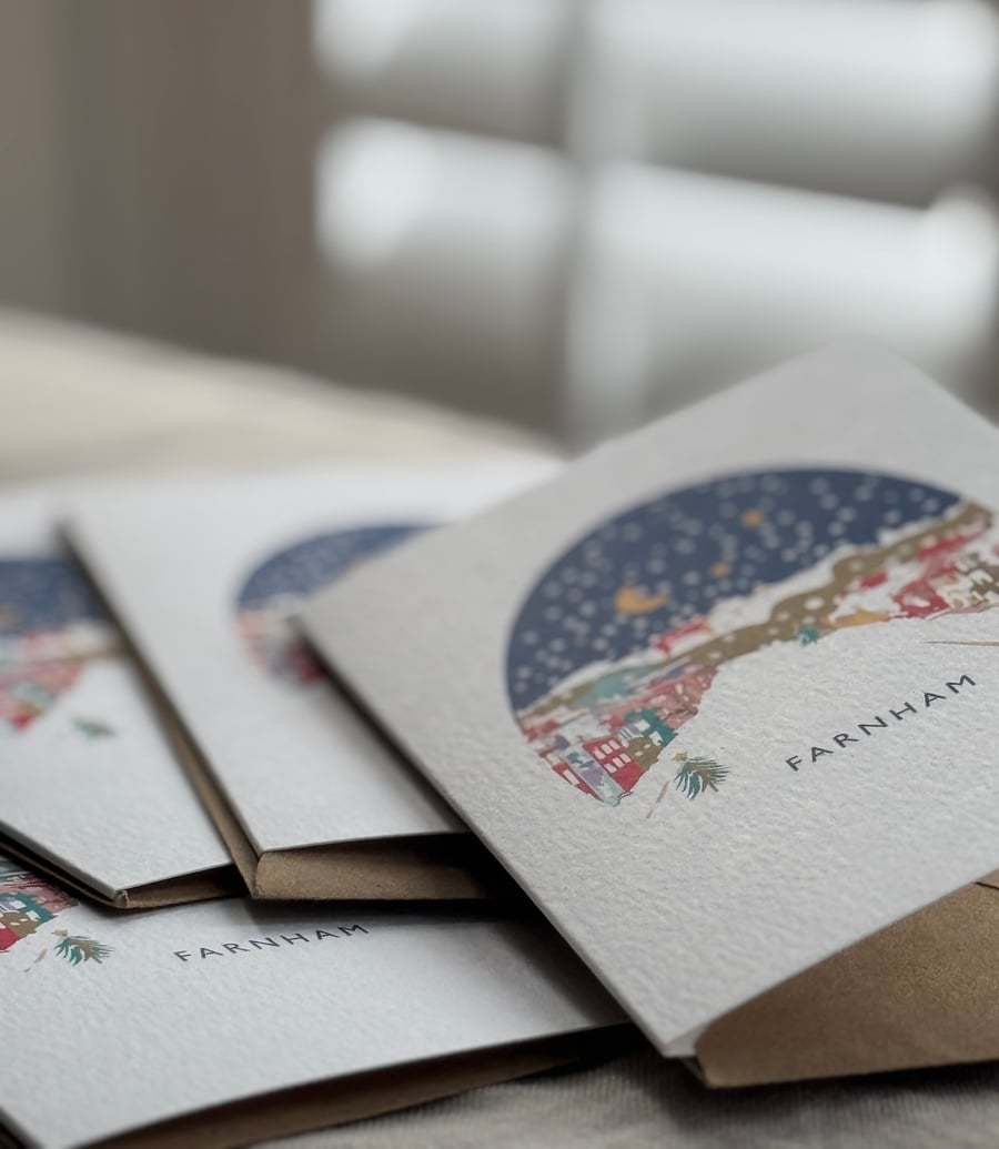 Farnham Surrey Christmas Card (QM318)